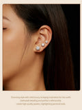 Fabulous 0.5-3CT Moissanite Diamonds Sterling Silver Stud Earrings for Women Men
