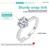 New Fine Snowflake Design 0.5/1ct D Colour Moissanite Diamond Rings Sterling Silver Engagement GRA Luxury Jewellery