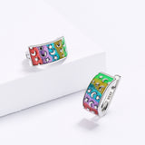 Fashion Handmade Enamel Moon Stars Colourful Drop Earrings