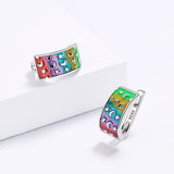 Fashion Handmade Enamel Moon Stars Colourful Drop Earrings