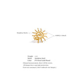 18K Gold Plated  Stainless Steel Hot Style Metal Sun Adjustable Trending Ring