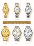 Original Luxury Gold Plated Watches for Ladies Waterproof Stainless Steel Quartz Wristwatches for Women