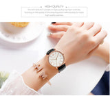 New Elegant Luxury Zircon Diamonds Quartz Movement 34mm Stainless Steel Mesh Leather Strap Casual Fashion Wristwatch