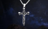 NEW Men's 316L Stainless-steel Jesus Cross Pendant With Skull Necklace For Teens Punk Biker Jewelry - The Jewellery Supermarket