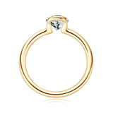 1CT 6.5mm  Real D Color Round Diamond VVS1 Moissanite 925 Silver Engagement Wedding Rings for Women Fine Jewellery