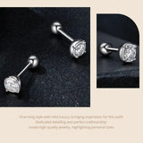 Lovely Round 0.1 CT Moissanite Diamonds Stud Earrings For Women - Sterling Silver Original Moissanite Fine Jewellery - The Jewellery Supermarket