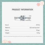 Round 1ct Dazzling 925 Solid Silver AAAA Lab Created Diamond Engagement Ring