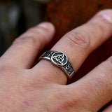 New Creative Design Viking Valknut Celtic Odin Vegvisir Cross Ring - Triangularn God Pattern Jewellery - The Jewellery Supermarket