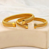 New 4 Styles Waterproof Textured Stainless Steel Cuff Bangles - High Quality Daily Wear Jewellery - The Jewellery Supermarket