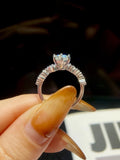 Terrific 1 Carat Real Moissanite Diamond Wedding Gemstone Rings Fine Jewellery