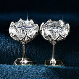 Superb 0.1-2CT Round Cut D Colour VVS1 Moissanite Diamonds Unisex Stud Earrings