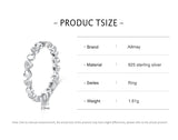Charm Romantic Heart Design AAAA Lab Created Diamonds 925 Silver Rings