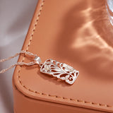 14K Vintage Rolled Gold Hollow Flower Boho Ethnic Pendant Necklace Fashion Daily Jewellery