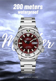 Monster Men's Diver Sapphire Crystal 20 Bar Waterproof Snowflake Blue Dial Watches