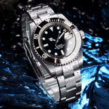 200m Waterproof Automatic Diver Watches Mechanical Movement Luminous Jubilee Strap