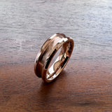 Groove Beveled Polished Finish 4/6/8mm Tungsten Carbide Engagement Rings
