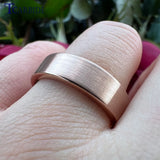 Pipe Cut Brushed Finish 4/6/8MM Rose Classic Tungsten Carbide Wedding Rings