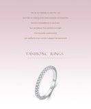 Real Sterling Silver Fashion Wedding Stackable AAAA Lab Created Diamond Ring