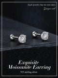 Lovely Round 0.1 CT Moissanite Diamonds Stud Earrings For Women - Sterling Silver Original Moissanite Fine Jewellery - The Jewellery Supermarket