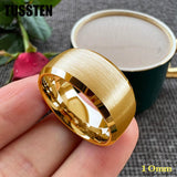 New Arrival 10MM Classic Domed Brushed Finish Comfort Fit Men's Tungsten Wedding Forever Rings