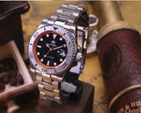 200m Water Resistance Ceramic Bezel Stylish Stainless Steel Quartz Men's Dive Watch