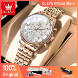 Luxury Fashion Brand Waterproof Luminous Multifunctional Chronograph Quartz Ladies Watches With Box - Ideal Gifts