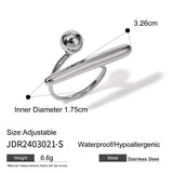 Two Colour 18K Gold Plated Creative Reversible Heart Design Stainless Steel Ring