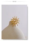 18K Gold Plated  Stainless Steel Hot Style Metal Sun Adjustable Trending Ring