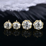 Superb 0.1-2CT Round Cut D Colour VVS1 Moissanite Diamonds Unisex Stud Earrings