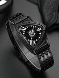 Luxury Classic Brand Multicolour Triangle Quartz Wristwatches -  Dial wth Roman Numerals Business Mens Wristwathes
