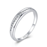 Selection of Stackable Shiny AAAA Lab Created Diamonds Fashion 925 Silver Rings