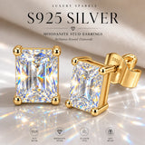 S925 Sterling Silver Radiant Shape 3EX Cut Certified 2.0ct Moissanite Women's Earrings Party Jewelry Gifts With GRA Certificate