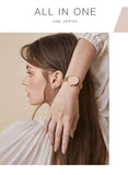 Elegant Luxury Women's Watch With Japanese Original Quartz Movement Stainless Steel Mesh Strap WristWatches