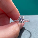 Outstanding 1ct 2ct 3ct Oval D Colour VVSI Moissanite Diamond Sparkling Wedding Eternity Fine Rings - The Jewellery Supermarket