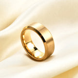 Brushed Silver Black Gold Colour 4/6/8/mm Tungsten Carbide Engagement Rings