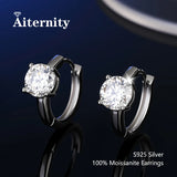 S925 Silver Platinum And Gold Plating Moissanite Stud Earrings Women Fine Jewellery