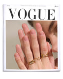 18K Gold Plated Delicate Stainless Steel AAA Zirconia Diamonds Layered Hollow Geometric Ring