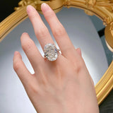 Luxury Oval Cut 14*20 MM G Colour AAAAA Lab Created Sapphire Gemstone Cocktail Ring Anniversary Fine Jewellery - The Jewellery Supermarket