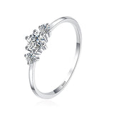 Terrific VVS1 D Colour Moissanite Diamond  925 Sterling Silver Engagement Ring