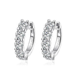 Stunning 18KGP 3cttw D Colour Moissanite Diamonds Hoop Earrings for Women - Sparkling Silver Fine Jewellery - The Jewellery Supermarket