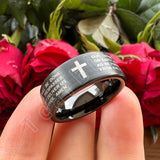Laser Engraved Pipe Cut Brushed Finish 6MM 8MM Tungsten Wedding Men Women Rings