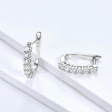 Excellent 18KGP D Colour VVS1 Moissanite Diamonds Clip Hoop Earrings for Women, Silver Fine Fashion Charm Jewellery - The Jewellery Supermarket
