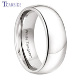 High Polished Domed 2/3/4/5/6/7/8/10MM Shiny Tungsten Rings For Men Women