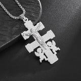 Exquisite Men's Ladies Cross Stainless Steel Pendant Necklace Gothic Religious Cross Amulet Jewellery - The Jewellery Supermarket