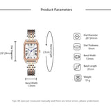 New Arrival Rectangular Roman Dial Fashion Trend Thin Strap Quartz Ladies Fashion Steel Strap Watches - The Jewellery Supermarket