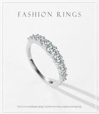 Luxury Sparkling Round AAAA Lab Created Diamond 925 Silver Eternity Ring