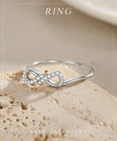 Exquisite Geometric Twisted 925 Sterling Silver AAAA Lab Created Diamond Rings