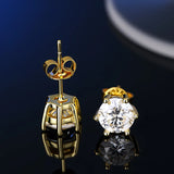 New Silver Moissanite Diamond Studs Earrings Pass Diamond Tester For Men Women