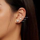 Fabulous 0.5-3CT Moissanite Diamonds Sterling Silver Stud Earrings for Women Men