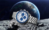 Luxury Chronograph AR Sapphire Mirror Ceramic Bezel New Moon Men's Quartz Watches